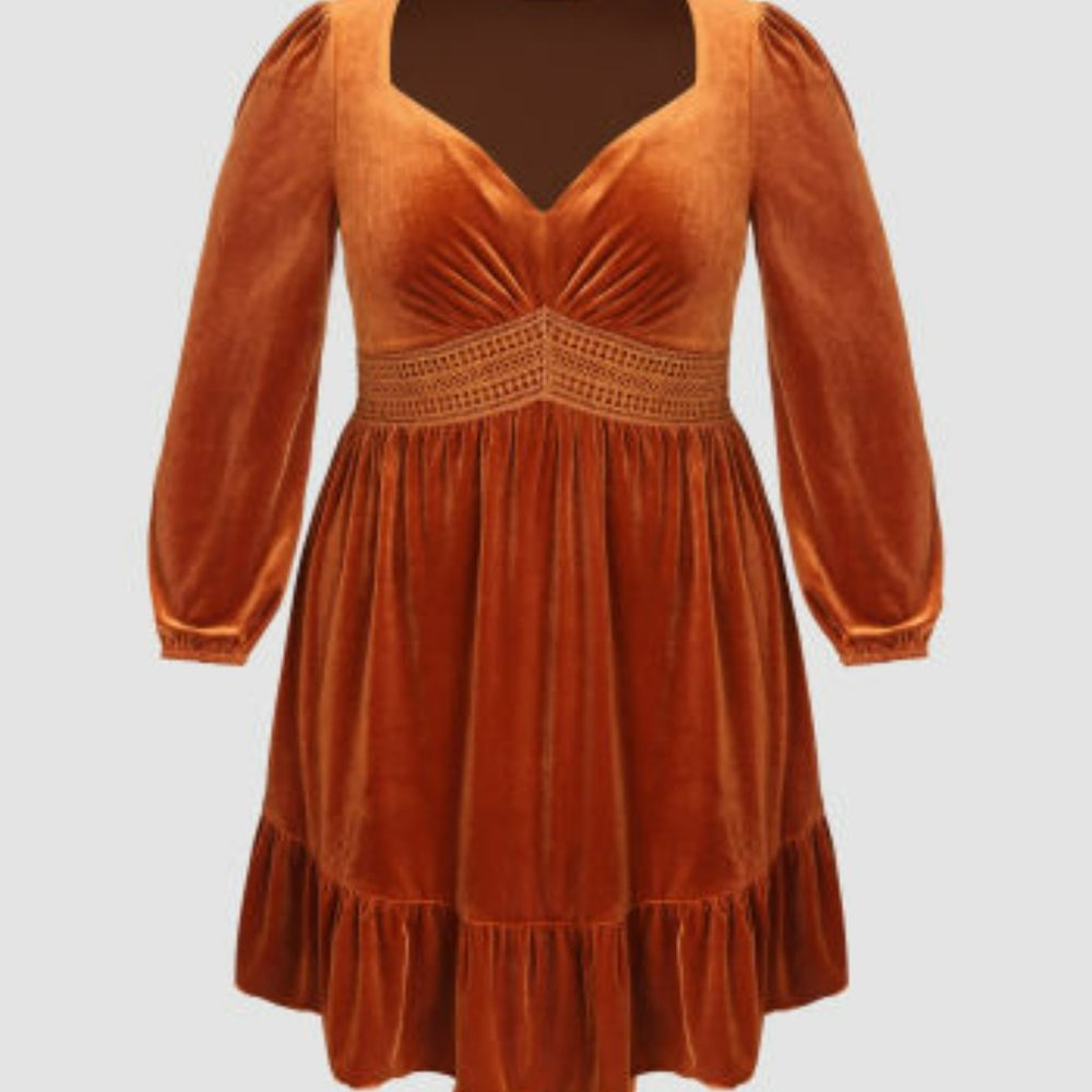 Cider Velvet Embroidered Dress Curve & Plus (OXL - US12/14)